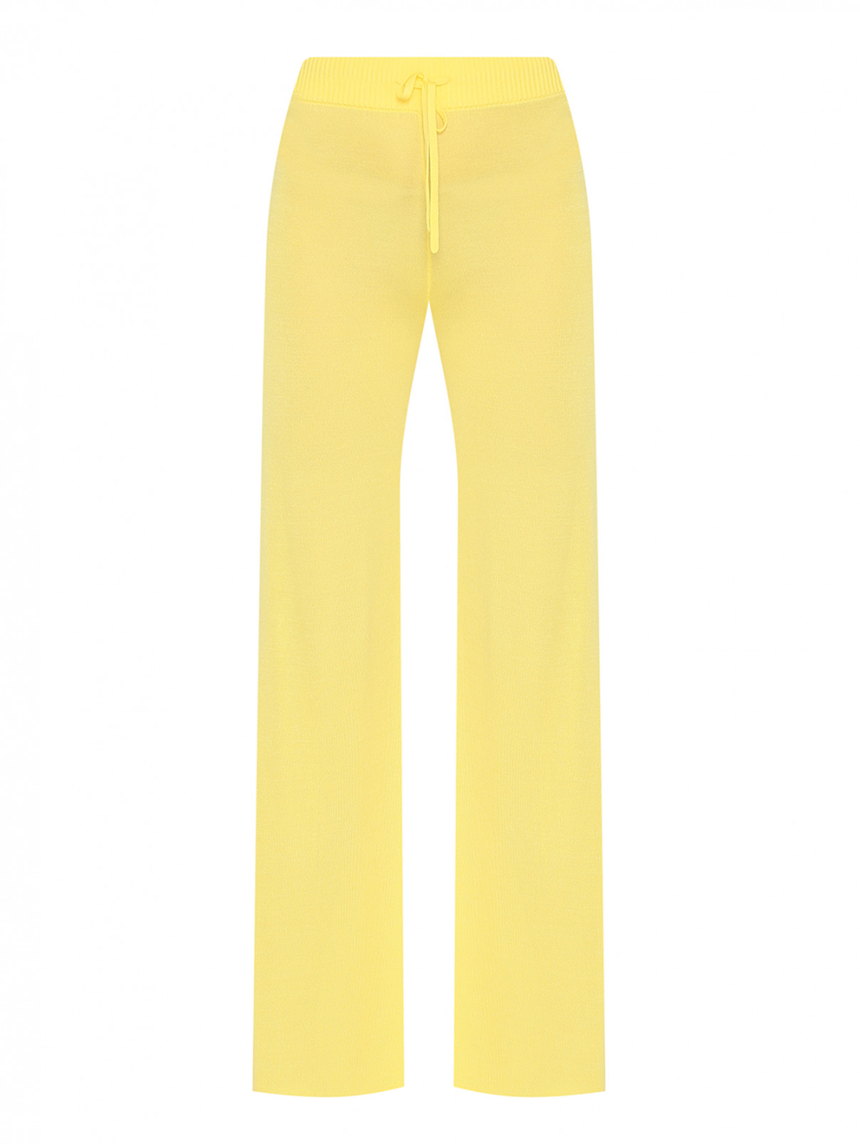 Однотонные брюки на резинке DEHA  –  Общий вид  – Цвет:  Желтый