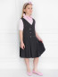 Платье на заниженной талии с юбкой-плиссэ Aletta Couture  –  Модель Общий вид