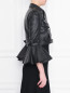 Укороченная куртка из кожи на молнии Moschino  –  МодельВерхНиз2