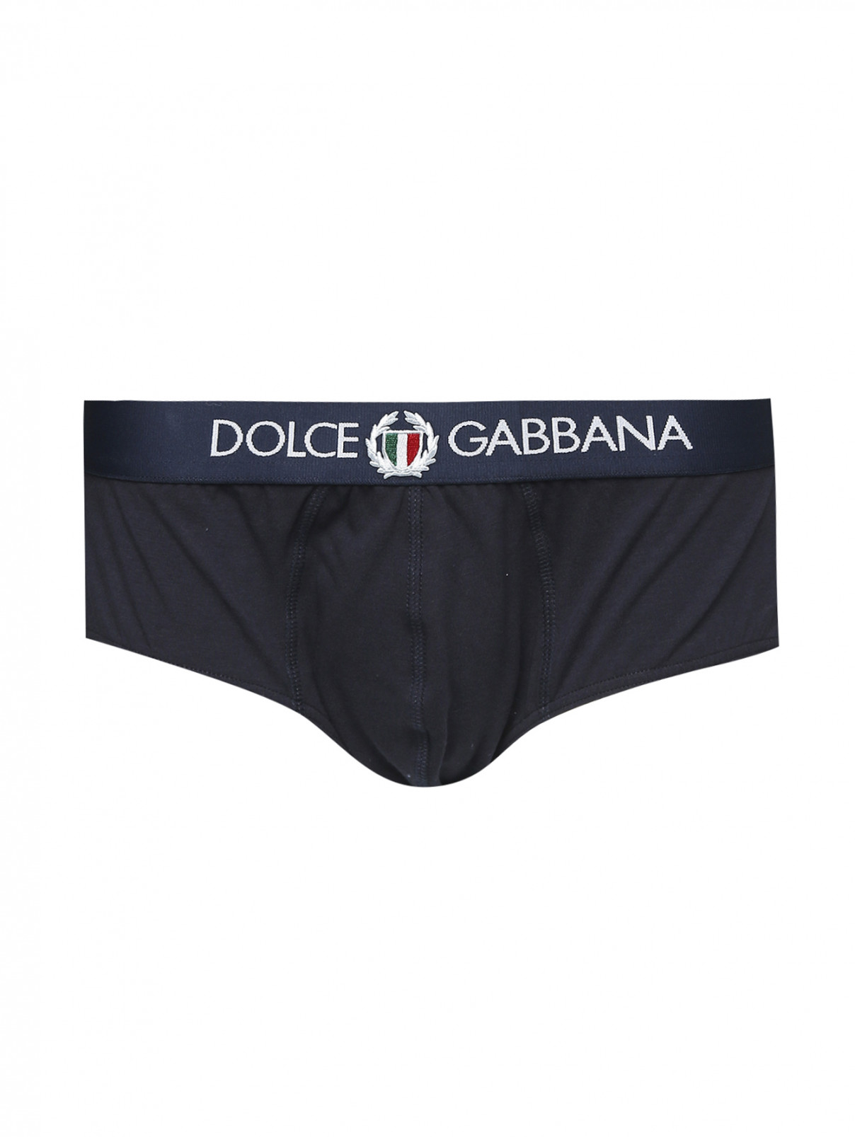 Трусы из хлопка Dolce & Gabbana  –  Общий вид  – Цвет:  Синий