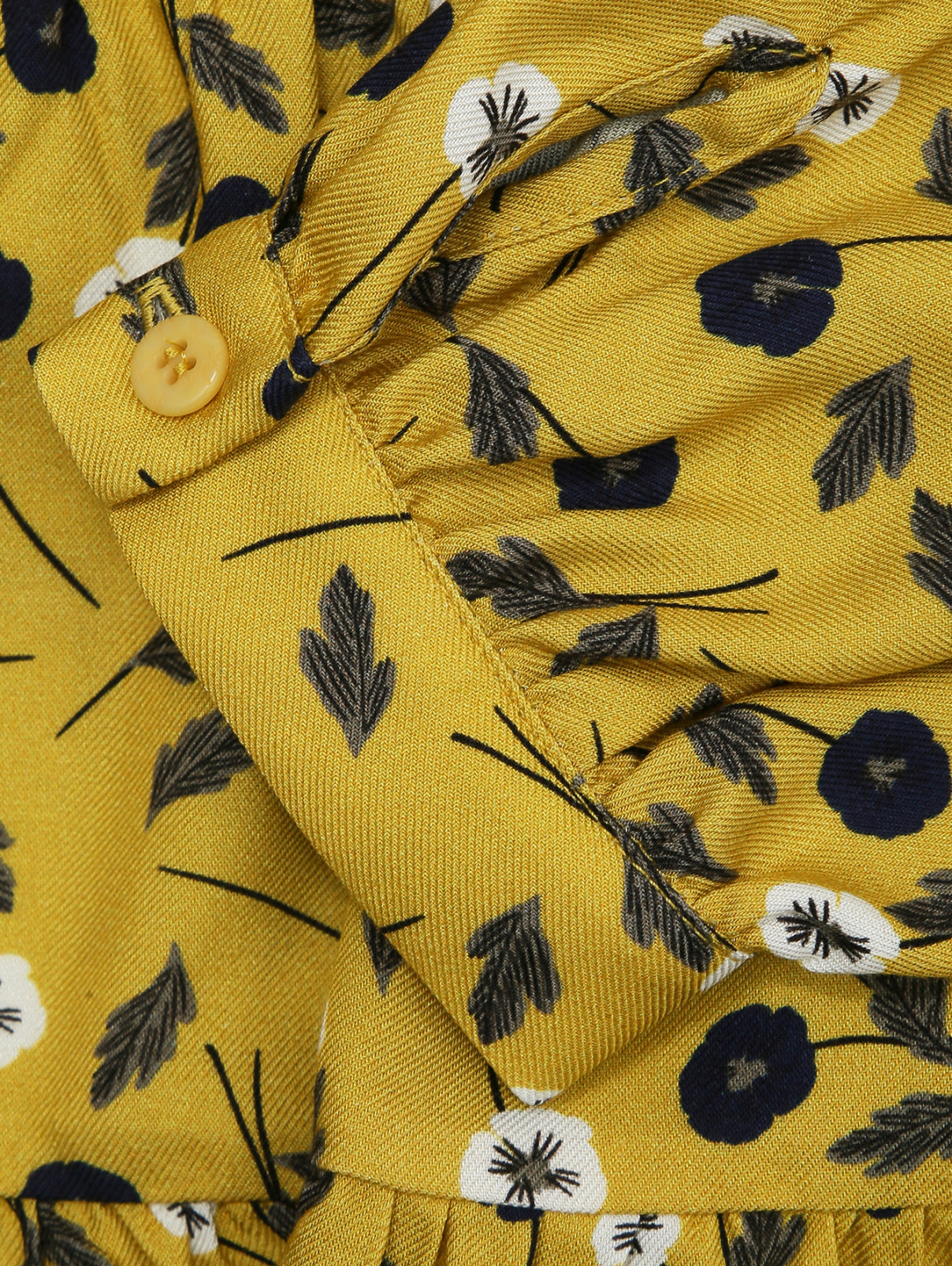 Блуза из вискозы с узором Il Gufo  –  Деталь1  – Цвет:  Желтый