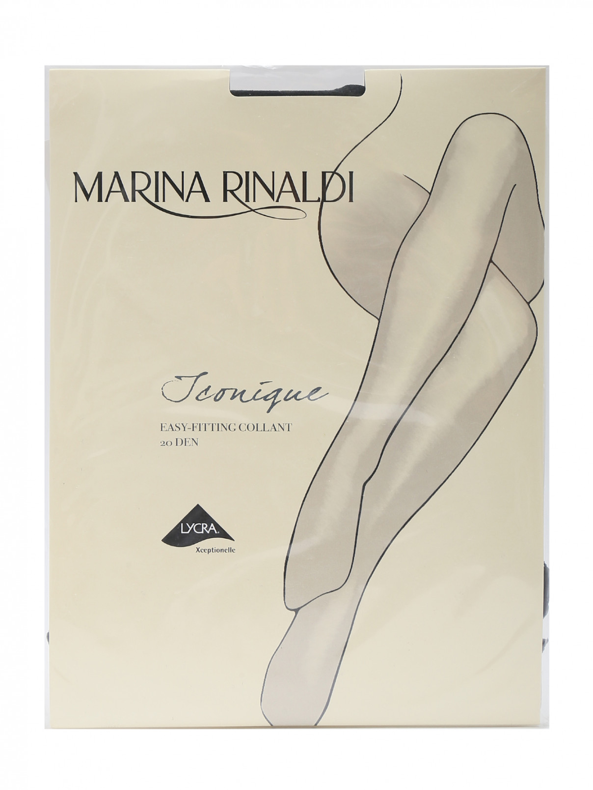 колготки черные 20 den c кружевом Marina Rinaldi  –  Общий вид  – Цвет:  Черный