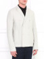 Двубортный пиджак из льна Emporio Armani  –  Модель Верх-Низ