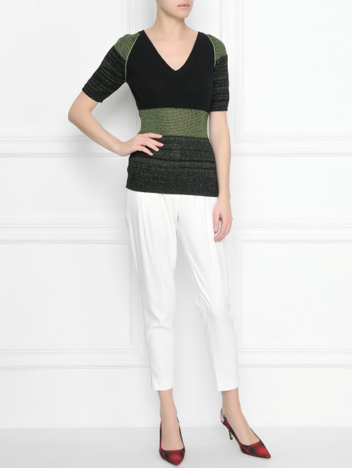 Брюки из вискозы, со стрелками Sportmax - МодельОбщийВид