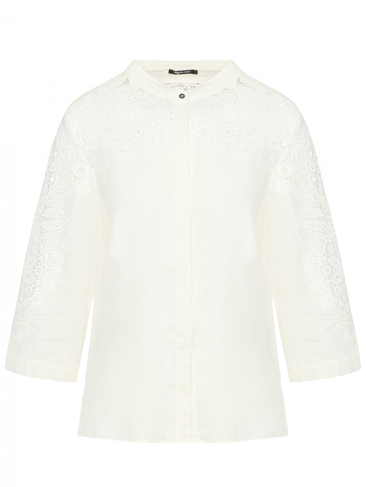 Льняная блуза с кружевом Elena Miro  –  Общий вид