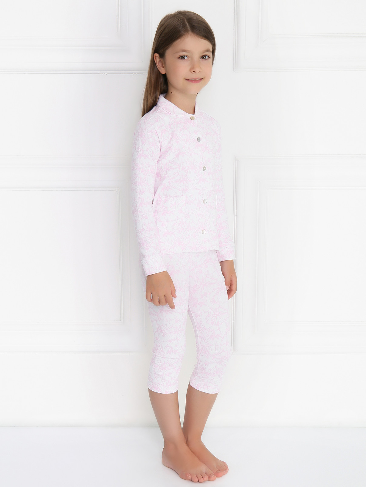 Пижама из хлопка с узором Hanssop  –  Модель Общий вид  – Цвет:  Розовый