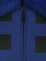 Пальто из шерсти с боковыми карманами и отстегивающимся воротником из овчины Kenzo  –  Деталь