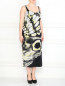 Платье из шелка с абстрактным узором Marina Rinaldi  –  Модель Общий вид