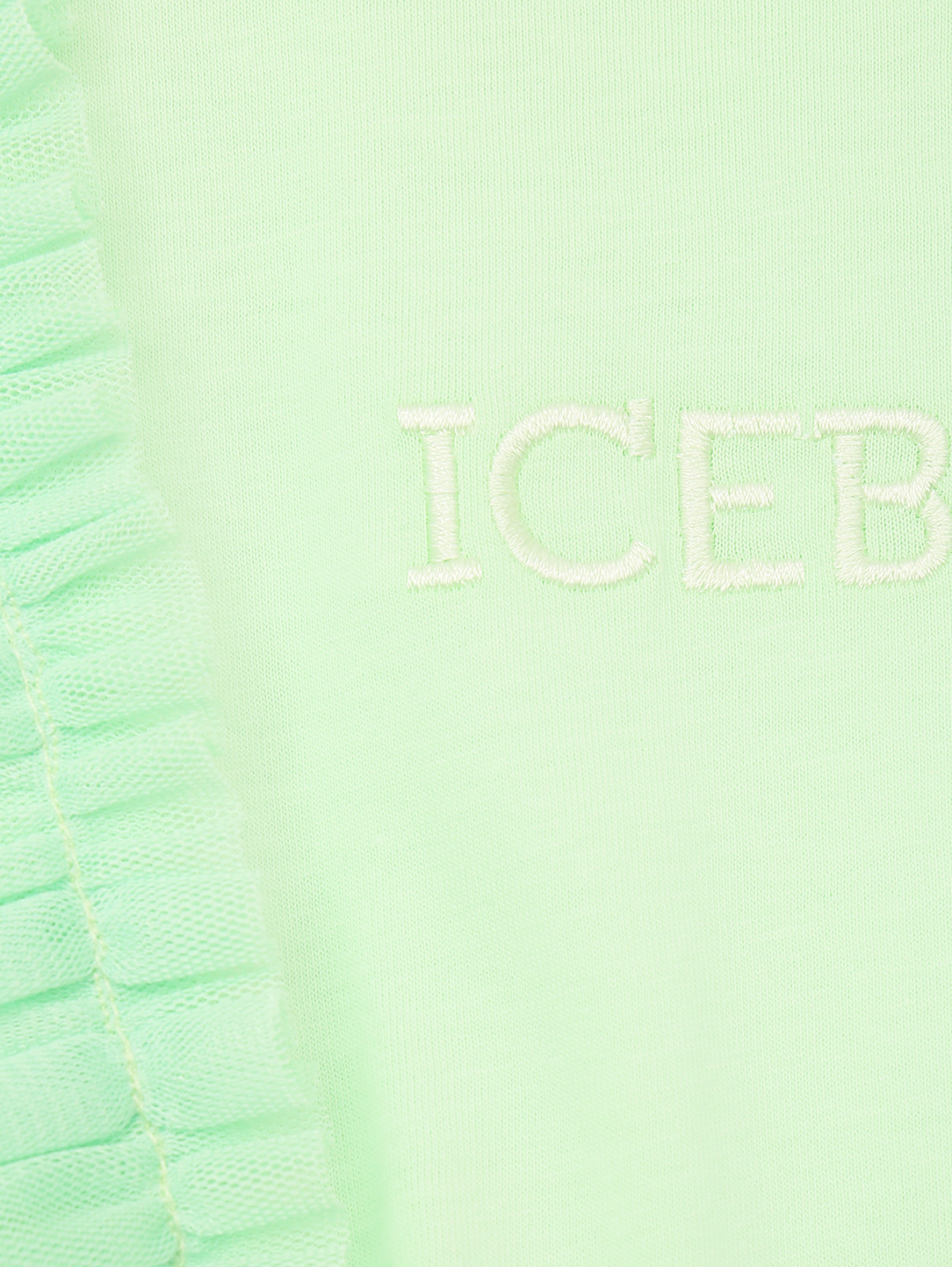 Платье из трикотажа с сеткой Iceberg  –  Деталь  – Цвет:  Зеленый