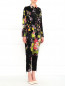 Комбинезон из шелка с цветочным узором Jean Paul Gaultier  –  Модель Верх-Низ