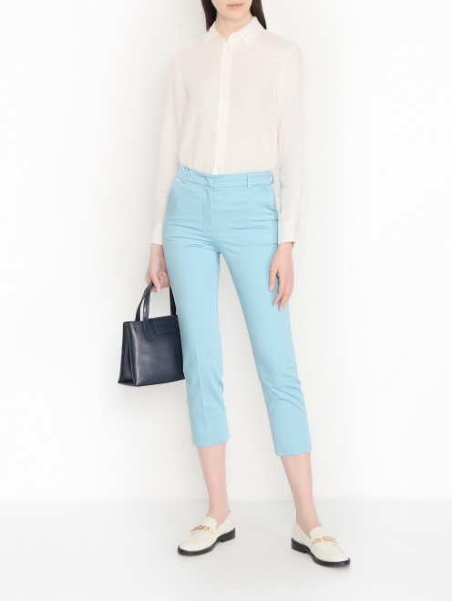 Укороченные брюки из хлопка Weekend Max Mara - МодельОбщийВид