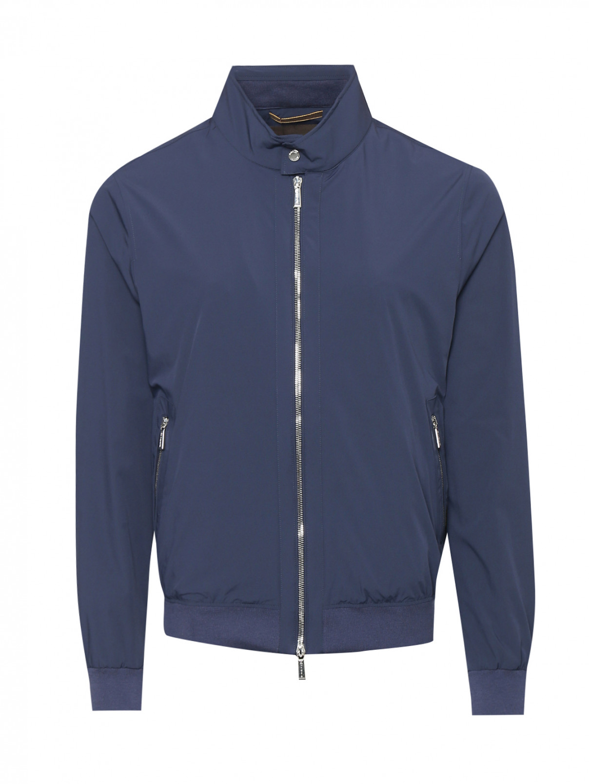 Куртка на молнии с карманами Moorer  –  Общий вид  – Цвет:  Синий