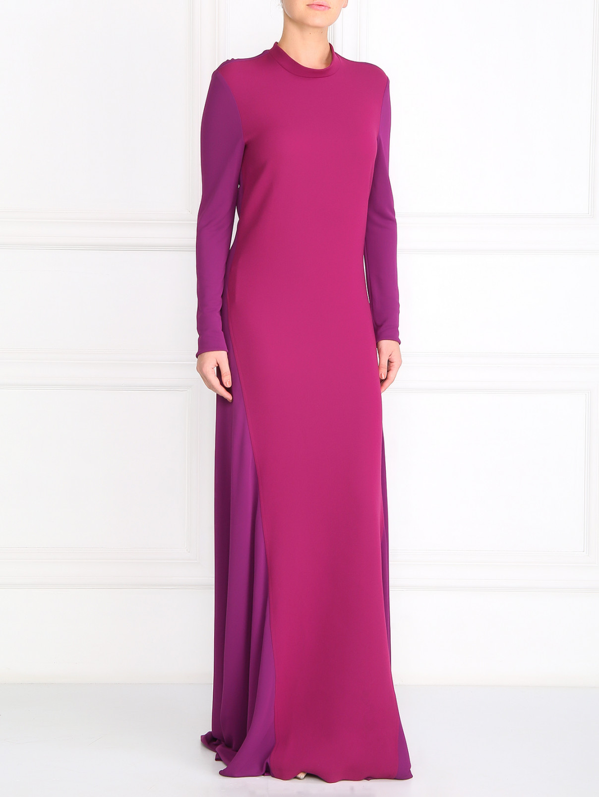 Платье-макси с открытой спиной Jean Paul Gaultier  –  Модель Общий вид  – Цвет:  Фиолетовый