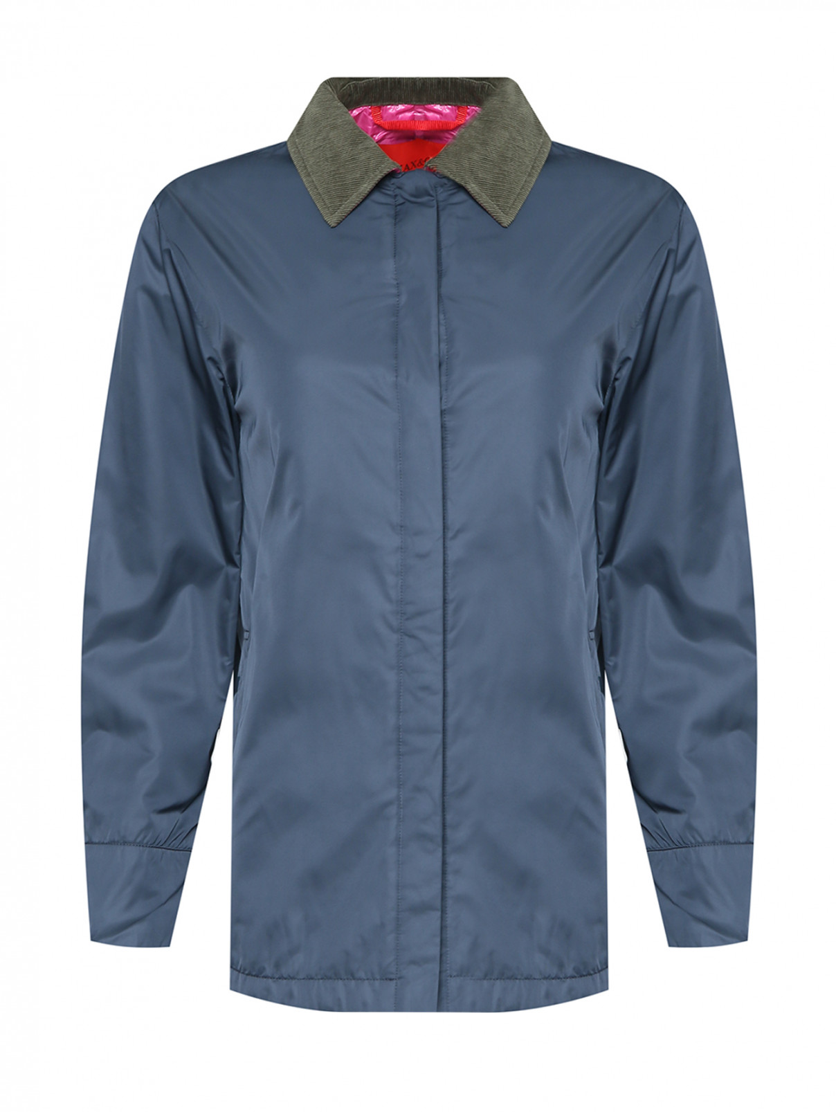Куртка-рубашка с карманами Max&Co  –  Общий вид  – Цвет:  Синий