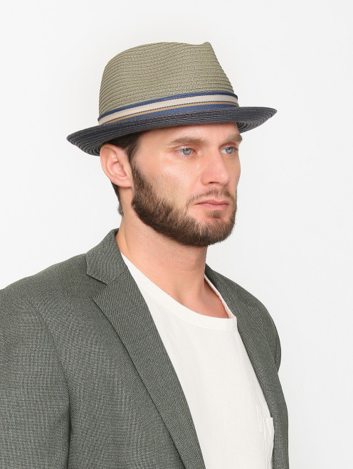 Плетеная шляпа с узором  Stetson - МодельОбщийВид