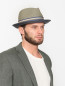 Плетеная шляпа с узором Stetson  –  МодельОбщийВид