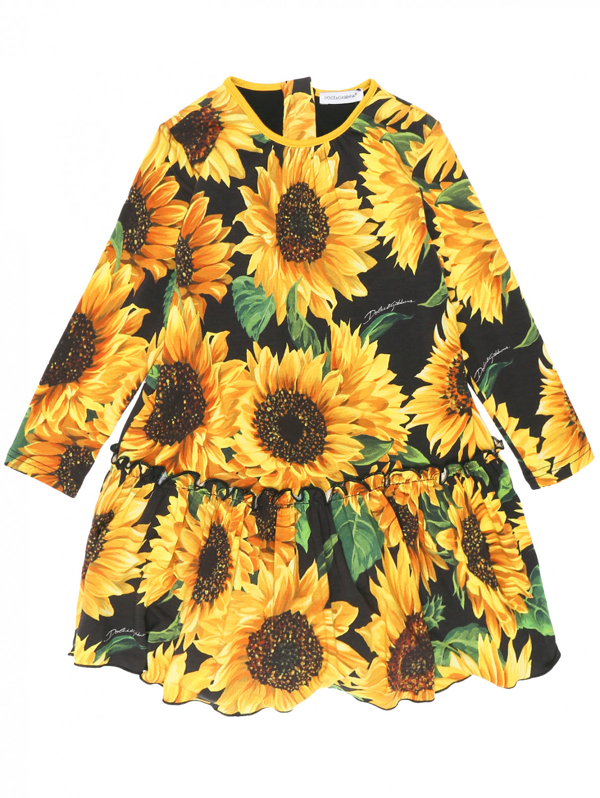 Платье с цветочным узором Dolce & Gabbana  –  Общий вид  – Цвет:  Узор