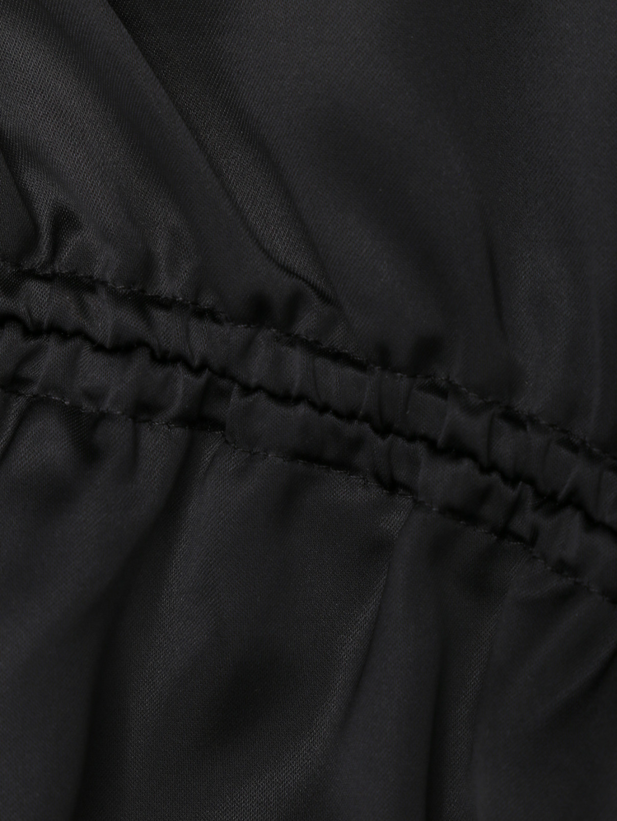 Платье-миди из вискозы со сборкой и разрезом Rohe  –  Деталь1  – Цвет:  Черный