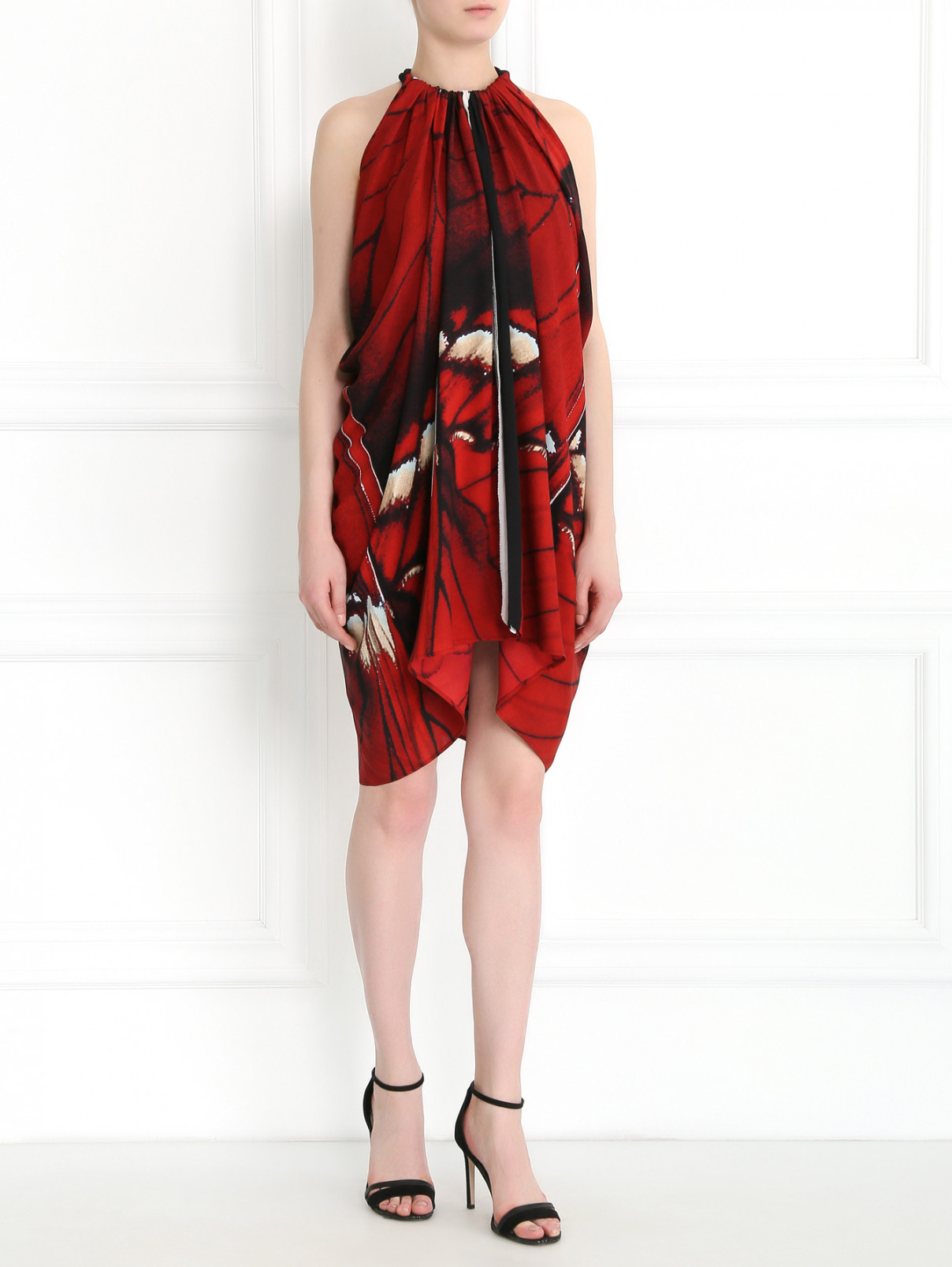 Платье из шелка свободного кроя Barbara Bui  –  Модель Общий вид  – Цвет:  Узор