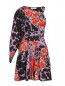 Платье из шелка с абстрактным принтом Versace Collection  –  Общий вид