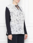 Блуза из вискозы, с цветочным узором Persona by Marina Rinaldi  –  МодельВерхНиз