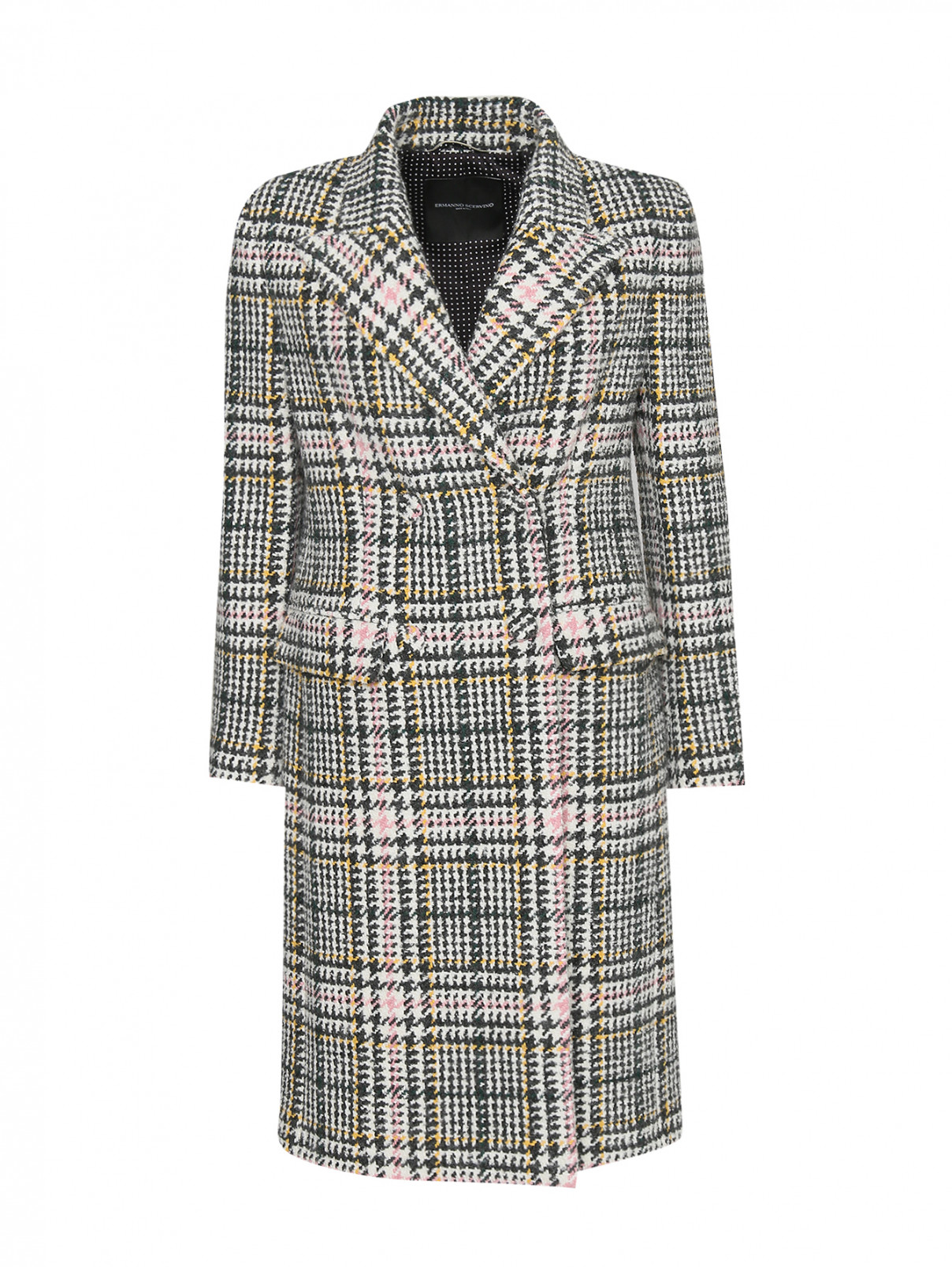 Пальто с узором с добавлением шерсти Ermanno Scervino  –  Общий вид  – Цвет:  Узор