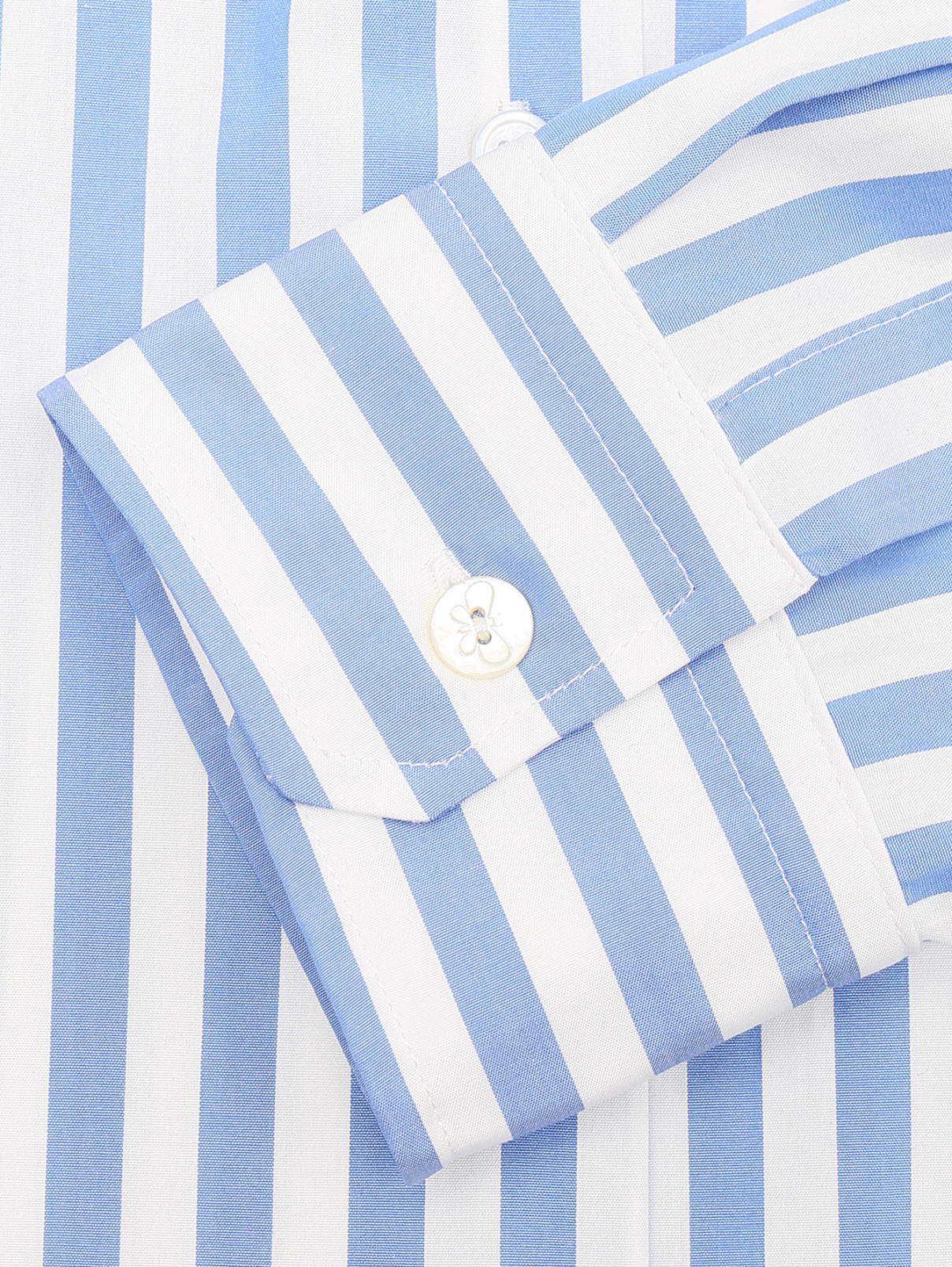 Рубашка из хлопка с узором Weekend Max Mara  –  Деталь1  – Цвет:  Синий