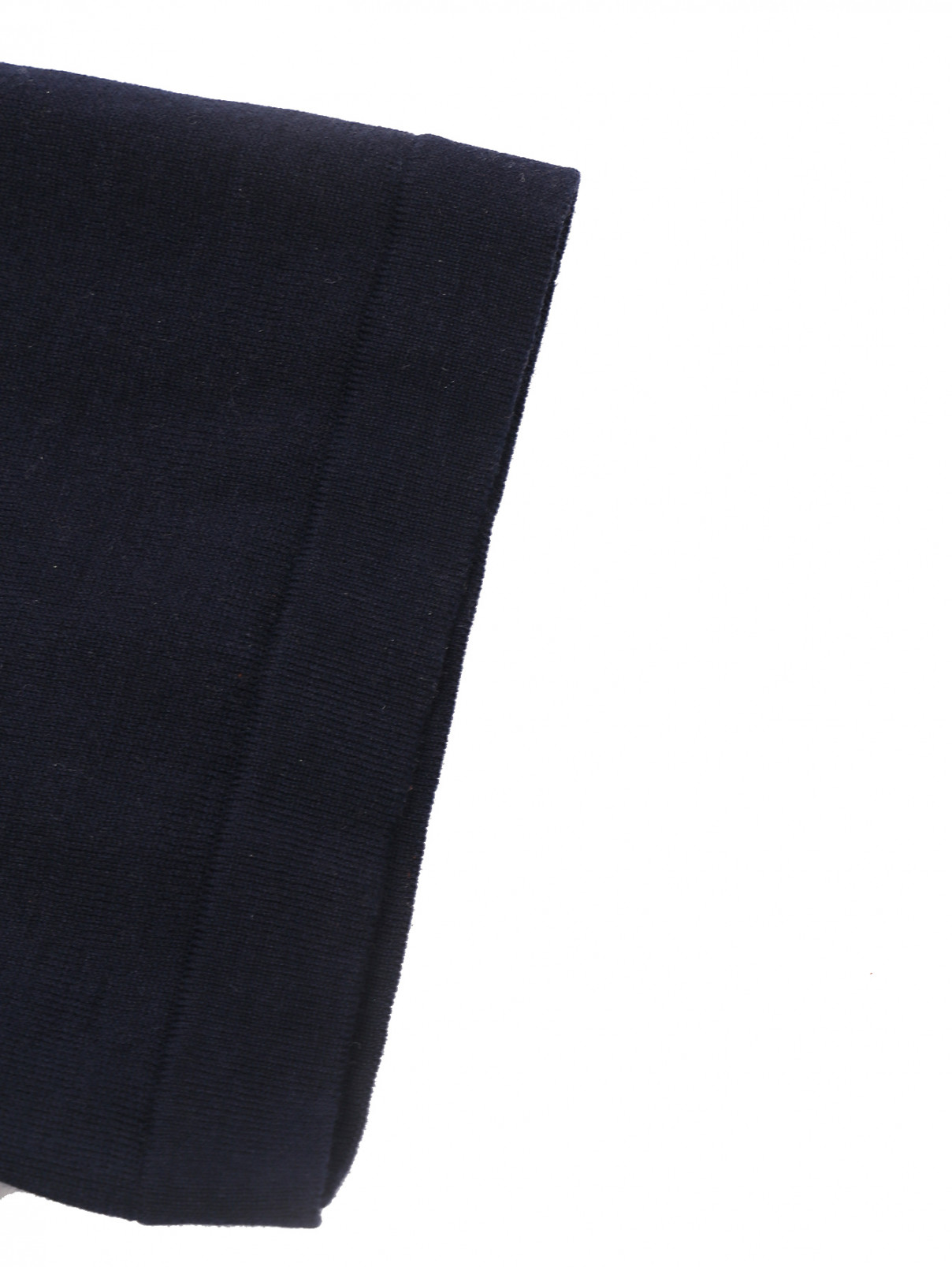 Джемпер из хлопка с короткими рукавами Kangra Cashmere  –  Деталь1  – Цвет:  Синий
