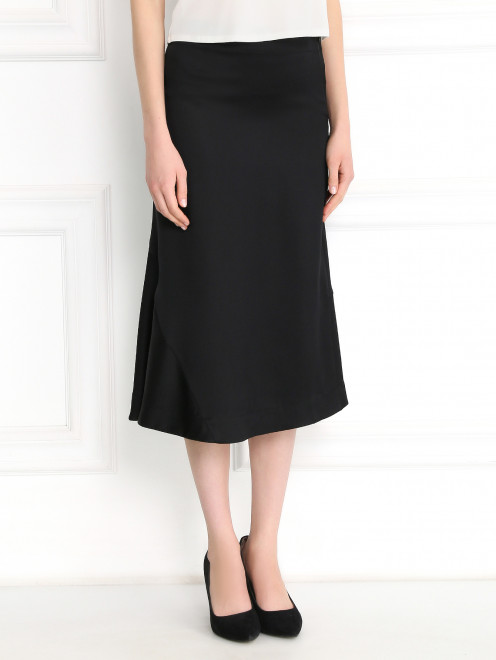 Юбка-трапеция из шелка Jil Sander - Модель Верх-Низ