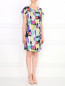 Платье-мини из шелка с абстрактным узором Emporio Armani  –  Модель Общий вид