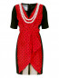 Платье из шелка с узором Moschino Couture  –  Общий вид