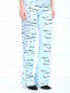 Свободные брюки из шелка с принтом A La Russe  –  Модель Верх-Низ