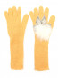 Перчатки из шерсти расшитые бисером с меховым декором IL Trenino  –  Общий вид