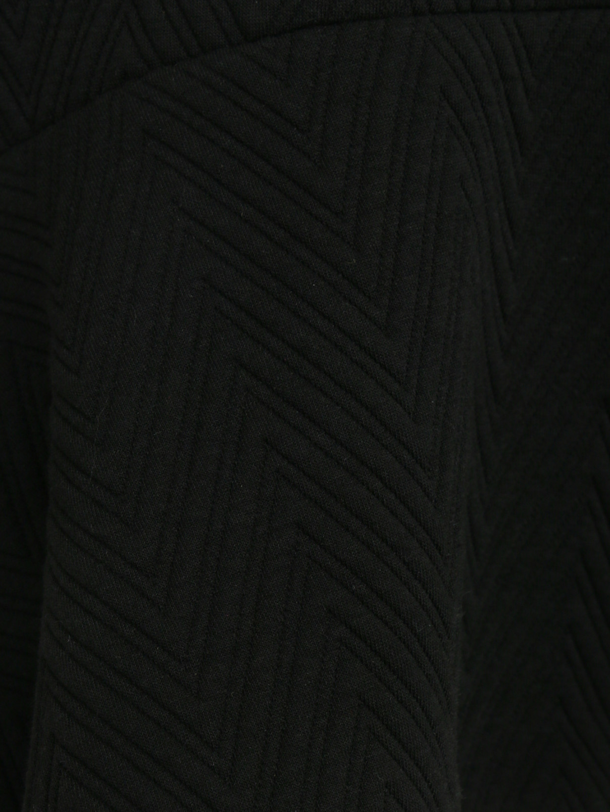 Джемпер с баской из полиэстера с декоративной отстрочкой DESIGNERS REMIX  –  Деталь1  – Цвет:  Черный