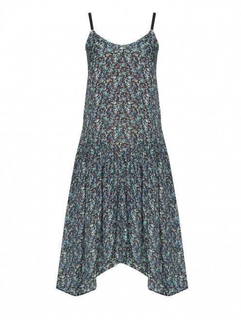 Платье из вискозы и шелка с узором TWINSET - Общий вид