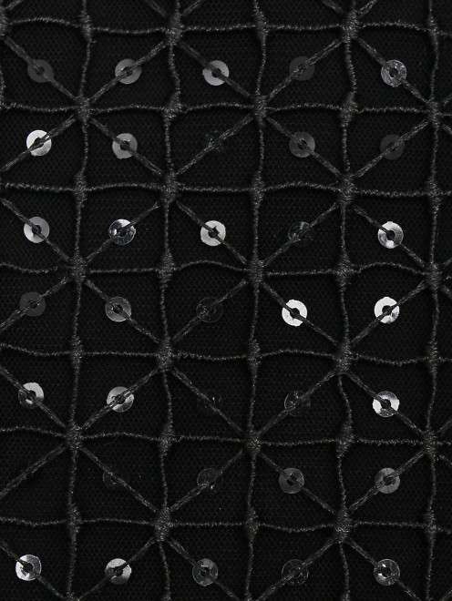 Блуза из сетки декорированная вишивкой пайетками  - Деталь