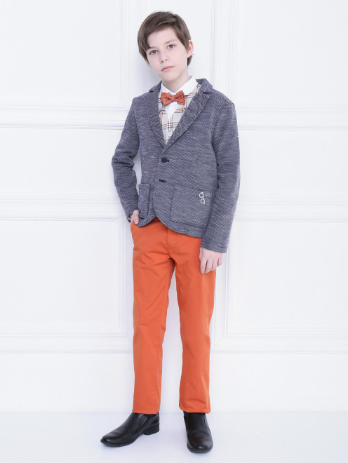 Пиджак хлопковый с накладными карманами Aletta Couture - МодельОбщийВид