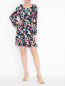 Платье-мини с цветочным узором Max&Co  –  МодельОбщийВид