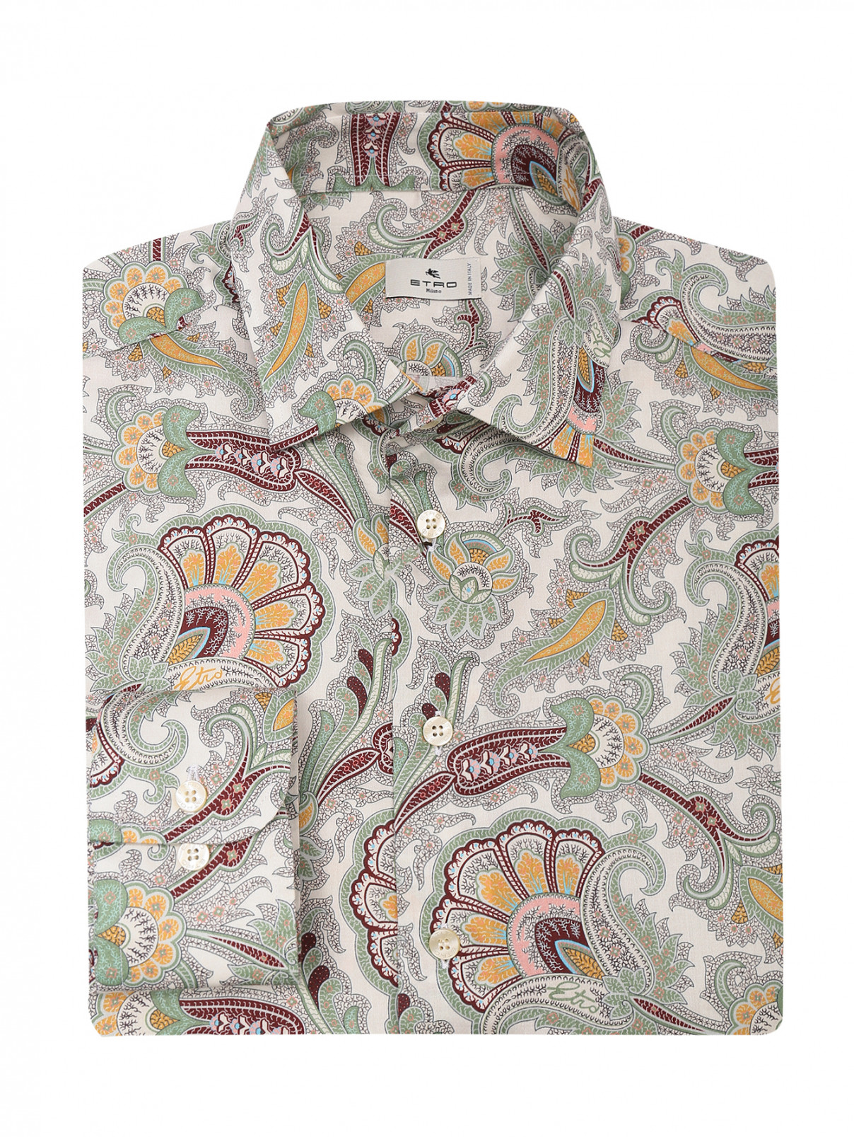 Рубашка из хлопка с узором Etro  –  Общий вид  – Цвет:  Узор
