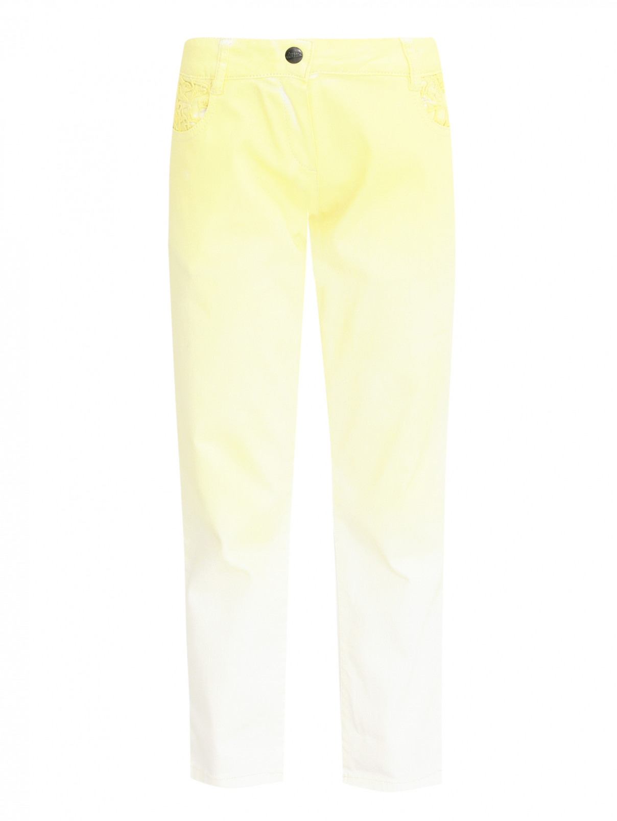 Бриджи из денима с эффектом деграде Gaultier Junior  –  Общий вид  – Цвет:  Желтый