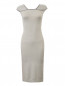 Платье из хлопка декорированное бисером Emporio Armani  –  Общий вид