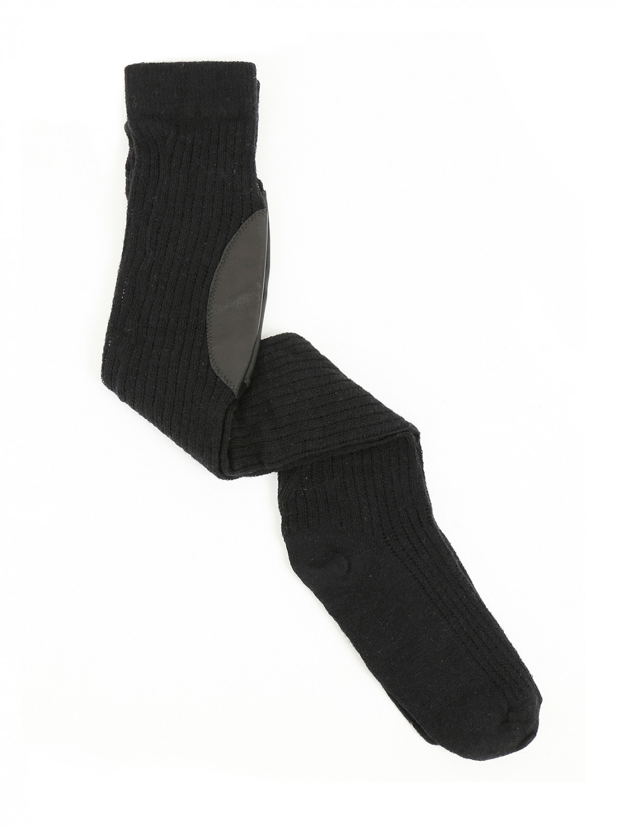 Чулки из шерсти с контрастными вставками Jean Paul Gaultier  –  Общий вид  – Цвет:  Черный