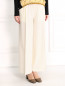 Укороченные широкие брюки из шерсти на резинке Barbara Bui  –  Модель Верх-Низ