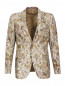 Пиджак из льна с цветочным узором Etro  –  Общий вид