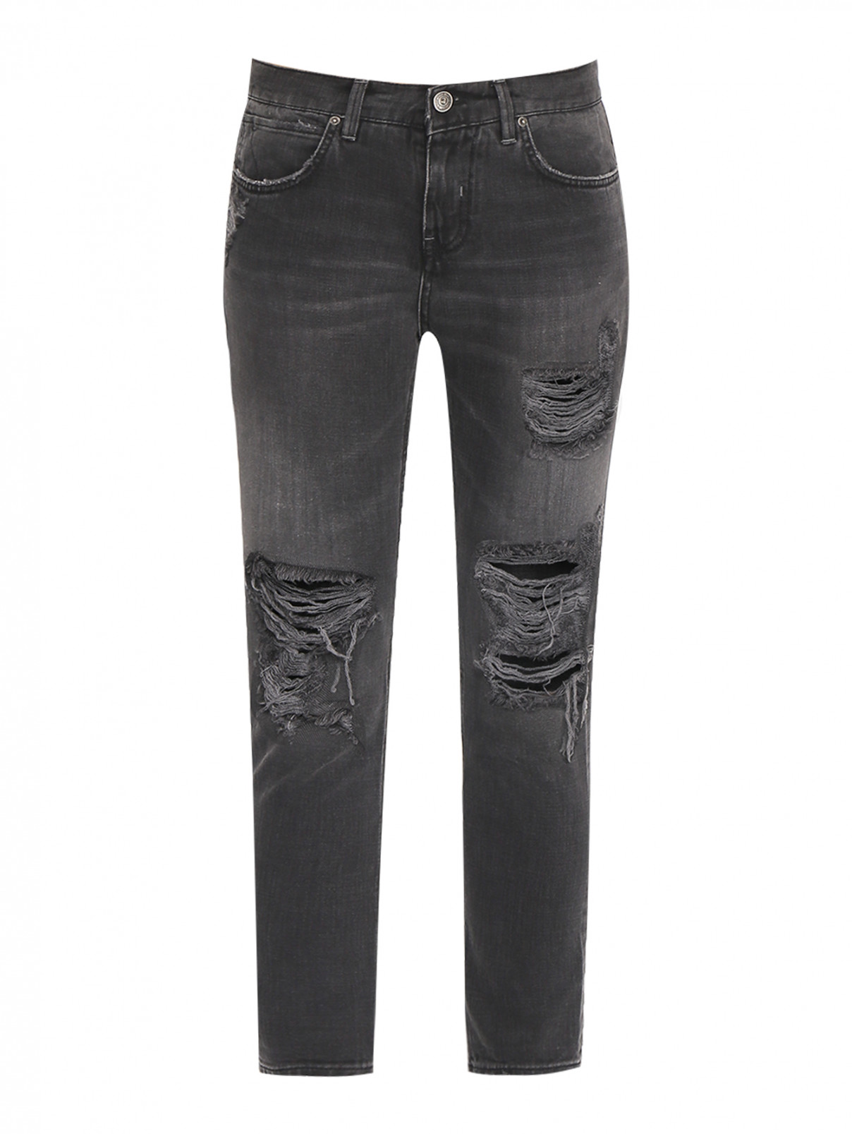 Узкие джинсы из хлопка Two Women in the world  –  Общий вид  – Цвет:  Серый