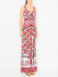 Трикотажное платье с цветочным узором Roberto Cavalli  –  МодельВерхНиз
