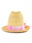 Шляпа из соломы с контрастным бантиком MiMiSol  –  Обтравка2