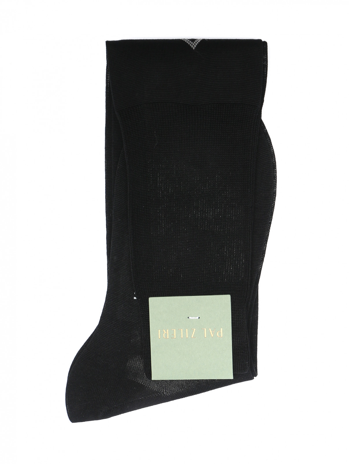 Однотонные носки из хлопка Pal Zileri  –  Общий вид  – Цвет:  Черный