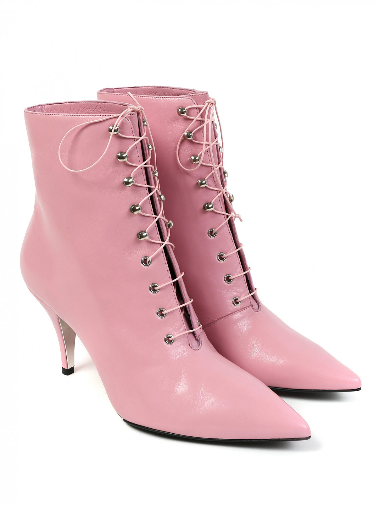 Ботильоны из кожи Calvin Klein 205W39NYC  –  Общий вид  – Цвет:  Розовый