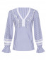 Блуза из хлопка с кружевной отделкой Max&Co  –  Общий вид